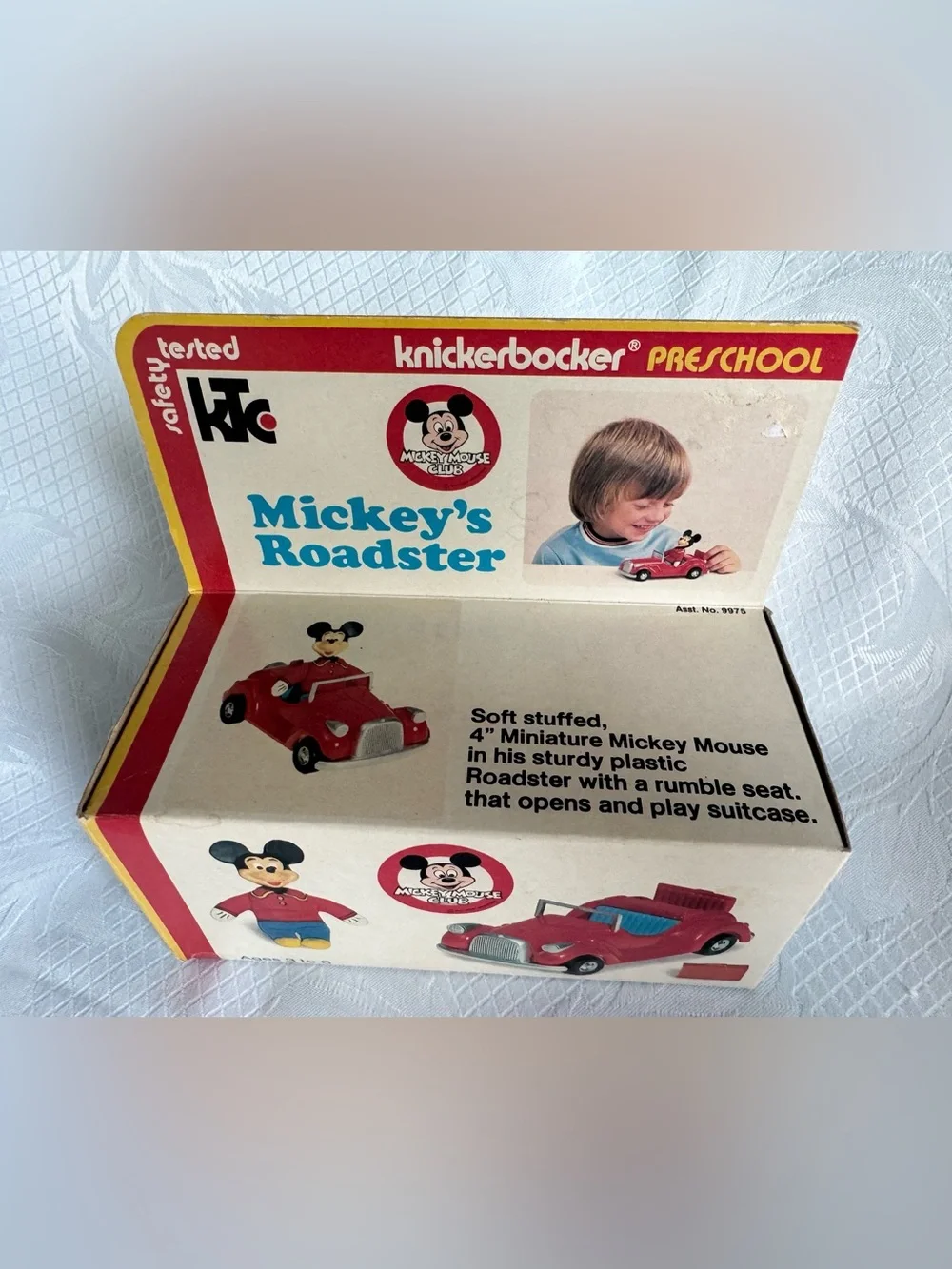 Vintage Knickerbocker Mickey’s Roadster • Sealed Mickey Mouse Club 9975